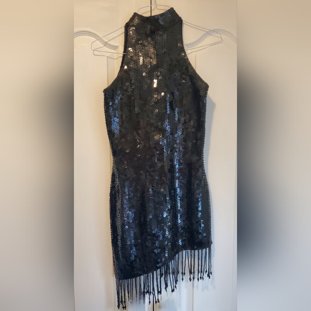 Black Sequin Dress